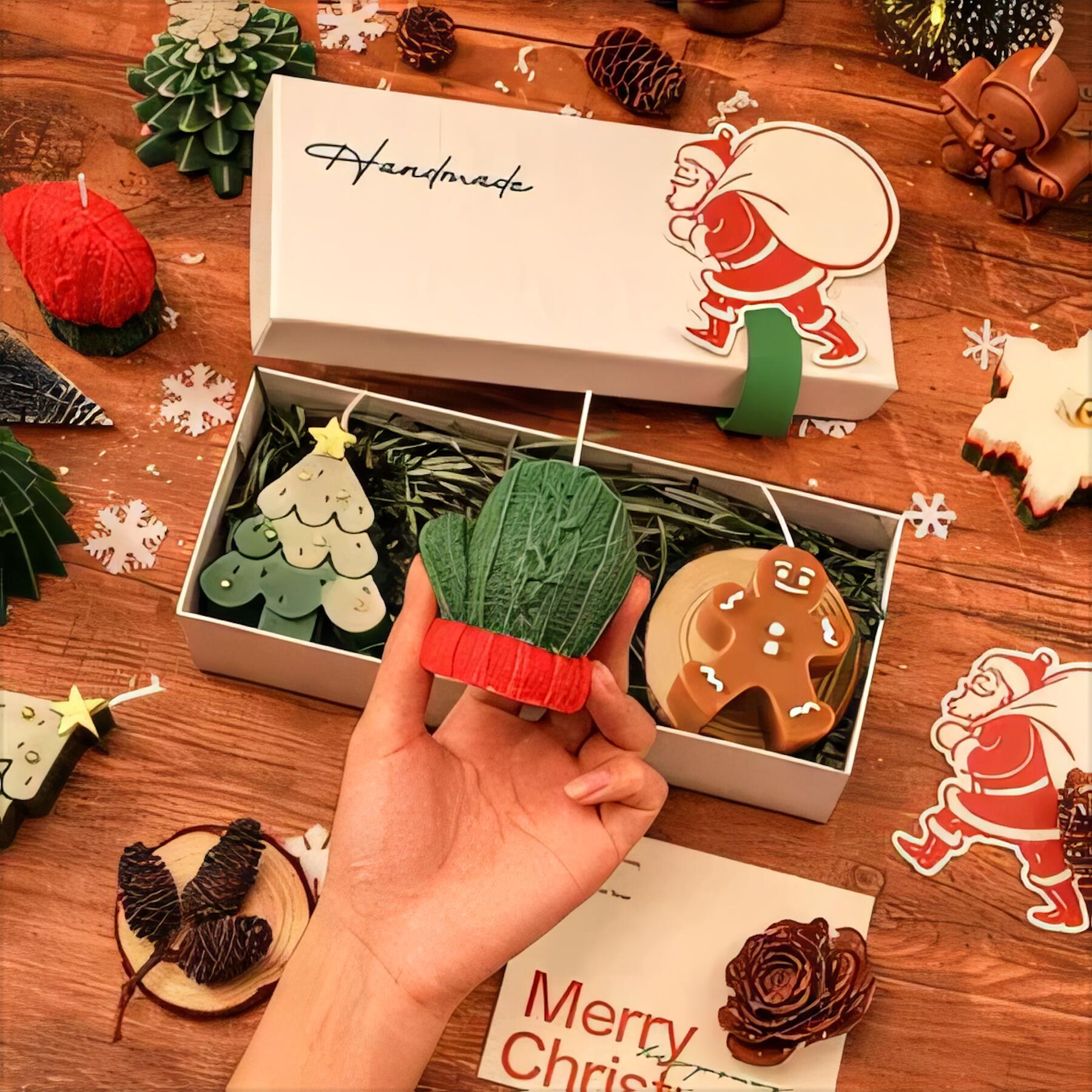 Handmade Holiday Scented Candle Set