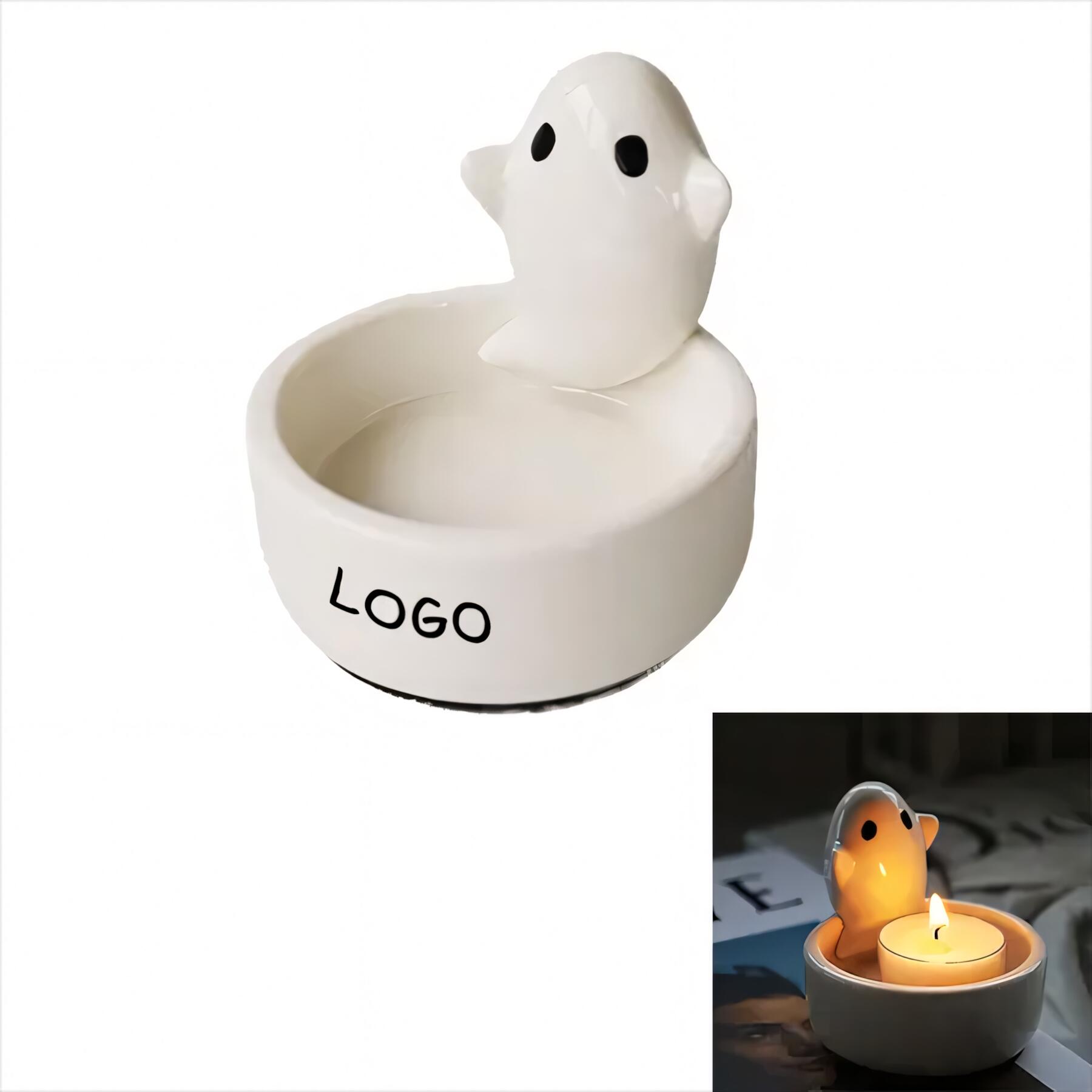 Adorable Ceramic Ghost Candle Holder