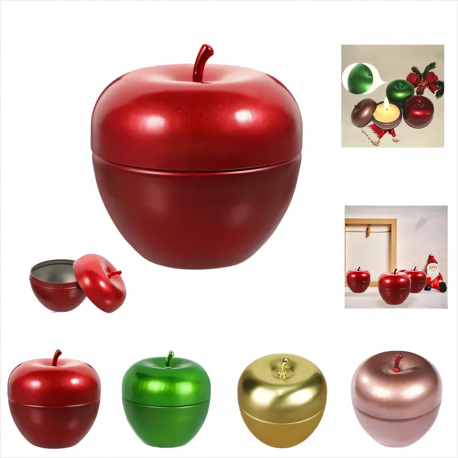 Apple Shaped Tin Can