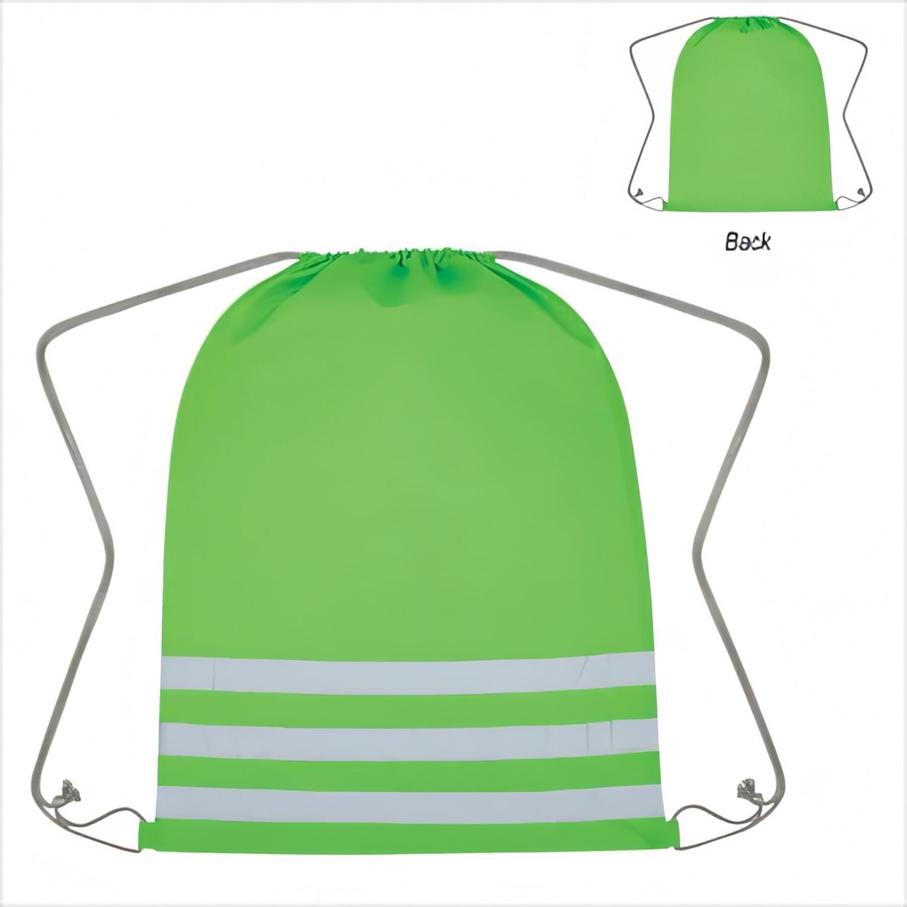 Reflective Safety Drawstring Backpack