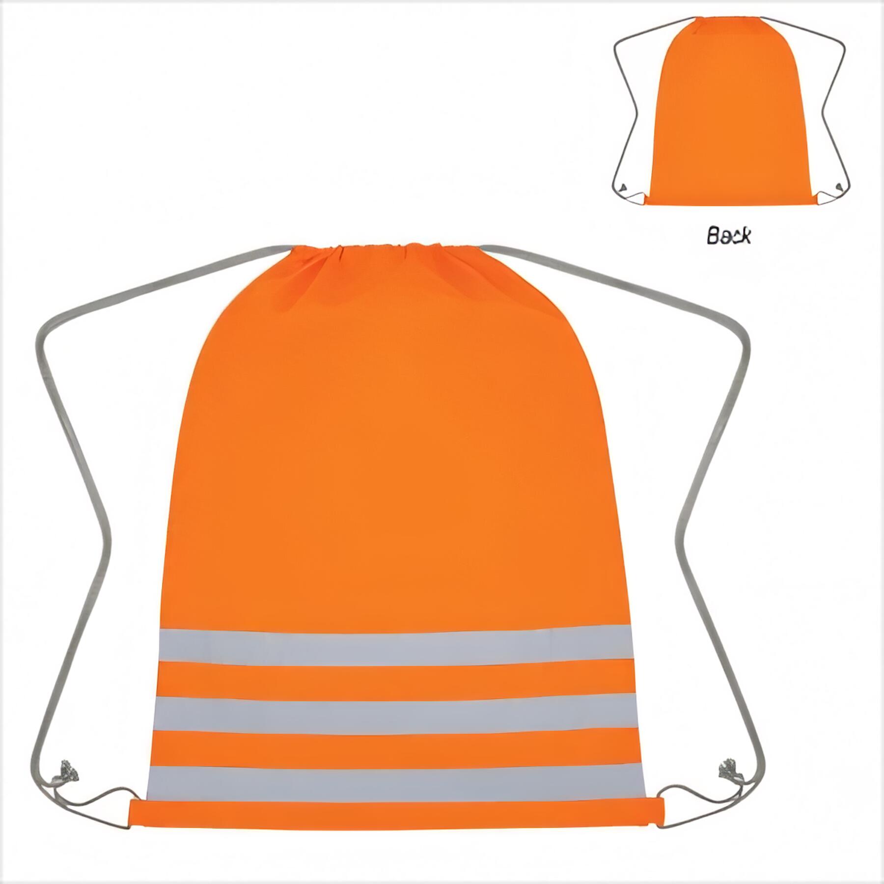 Reflective Safety Drawstring Backpack