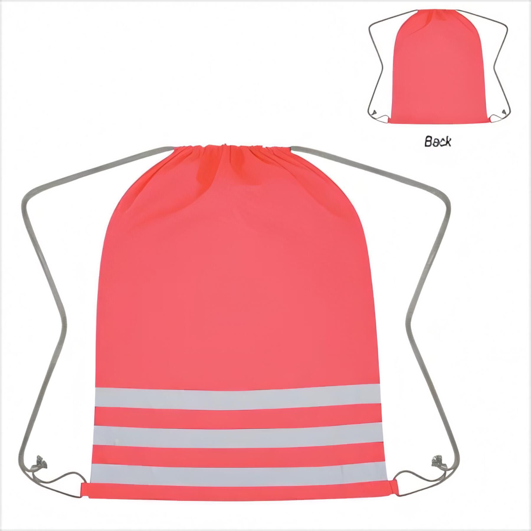 Reflective Safety Drawstring Backpack