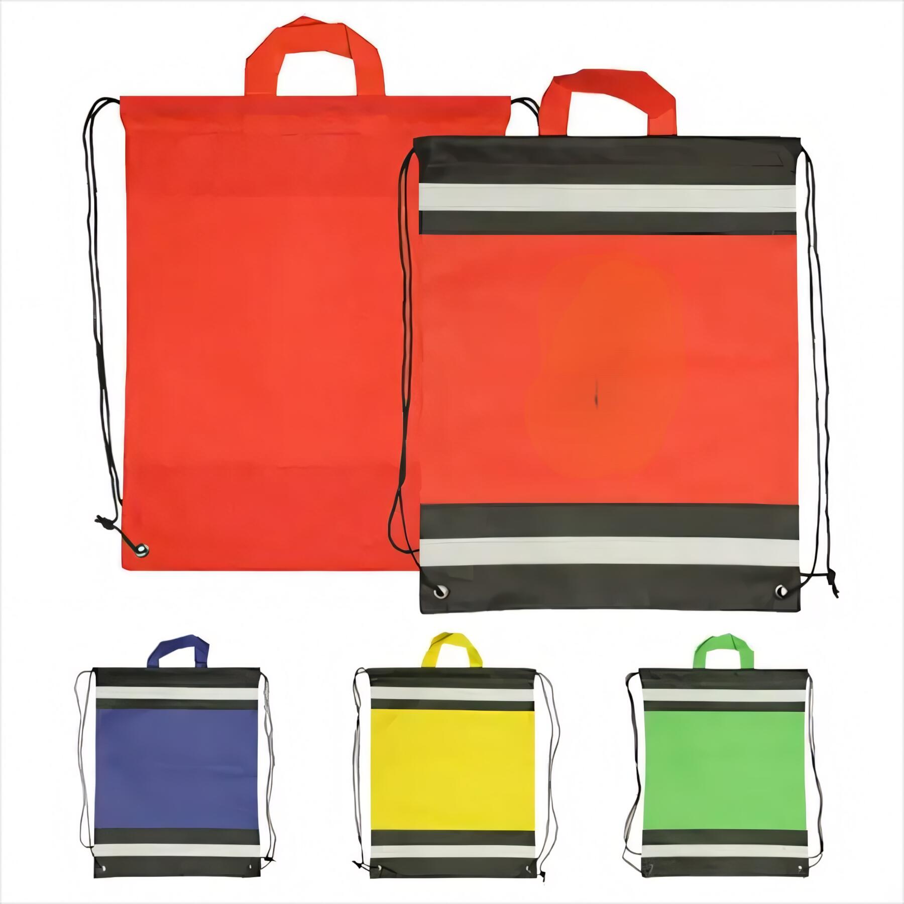 Non-Woven Reflective Drawstring Backpack