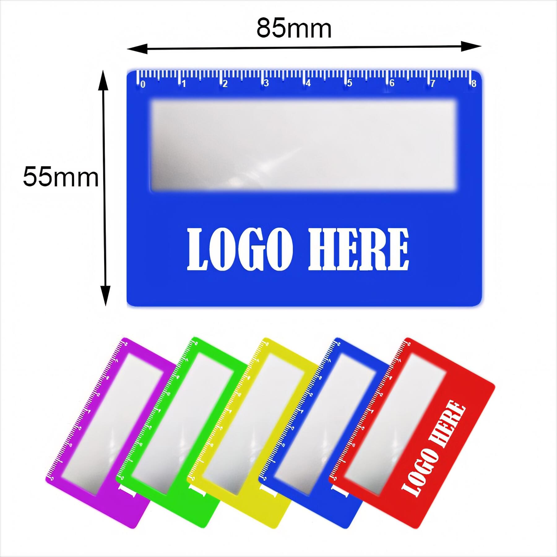 PVC Magnifier Ruler Business Card
