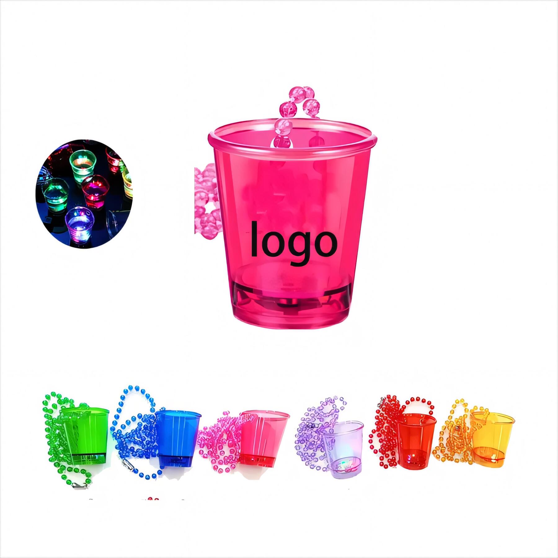 LED Beaded Necklace Cup