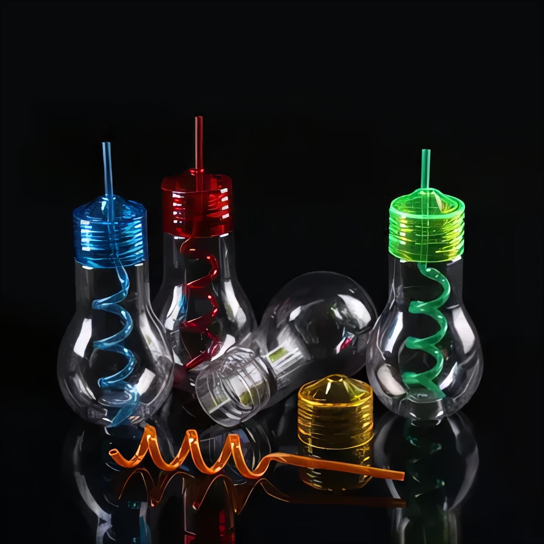 Illuminated Bulb Drinking Glass Cup